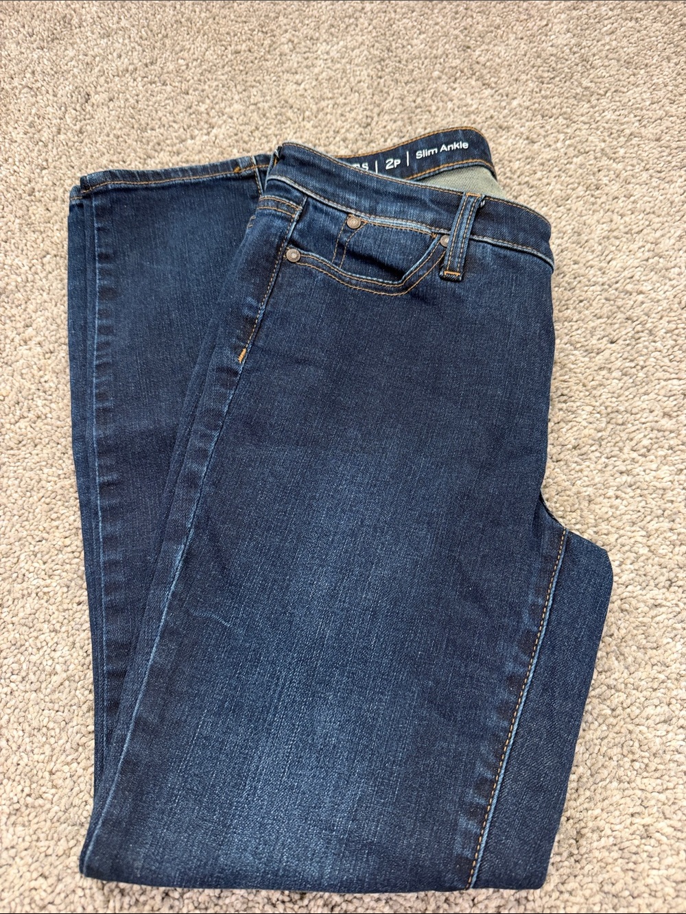 NWOT Talbots Slim Ankle Dark denim Jeans, 2p, $20